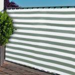 Balkonblende mit Ösen Sichtschutz Balkon ca. Größe 0,90x3 m Farbegrün / weiß – Bild 6