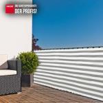 Balkonblende mit Ösen Sichtschutz Balkon ca. Größe 0,90x3 m Farbegrau / weiß – Bild 4