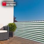 Balkonblende mit Ösen Sichtschutz Balkon ca. Größe 0,90x3 m Farbegrün / weiß – Bild 4