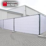 Bauzaunplane Profi 1,76x3,41 m weiß Plane Bauzaun – Bild 4