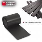 Sichtschutzstreifen PVC Zaunblende 0,19x35 m Basic 450 gr/m² inkl. 25 Klemmschienen Farbe anthrazitgrau (RAL 7016) – Bild 2