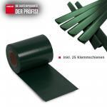 Sichtschutzstreifen PVC Zaunblende 0,19x35 m Basic 450 gr/m² inkl. 25 Klemmschienen Farbe grün (RAL 6005) – Bild 2