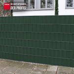 Sichtschutzstreifen PVC Zaunblende 0,19x35 m Basic 450 gr/m² inkl. 25 Klemmschienen Farbe grün (RAL 6005) – Bild 3