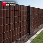 Sichtschutzstreifen PVC Zaunblende 0,19x35 m Zaun Farbe mahagonibraun (RAL 8016) – Bild 3