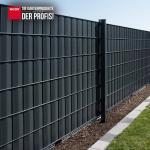 Sichtschutzstreifen PVC Zaunblende 0,19x35 m Zaun Farbe anthrazitgrau (RAL 7016) – Bild 3
