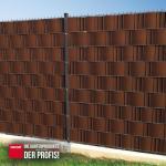 Sichtschutzstreifen PVC Easy 0,19x2,55m Zaunblende Farbe braun / nussbraun ~RAL 8011 – Bild 4