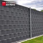 Sichtschutzstreifen PVC Easy 0,19x2,55m Zaunblende Farbe anthrazit ~RAL 7016 – Bild 4