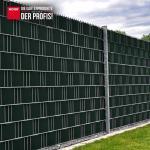 Sichtschutzstreifen PP PRO Extrastark 0,19x2,55 m mit Rillenoptik 1,5 mm Farbe grün ~RAL6005 – Bild 2