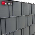 Sichtschutzstreifen PP PRO Extrastark 0,19x2,55 m mit Rillenoptik 1,5 mm Farbe hellgrau ~RAL 7040 – Bild 3