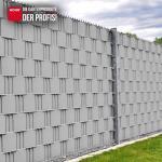 Sichtschutzstreifen PVC Easy 0,19x2,55m Zaunblende Farbe hellgrau ~RAL 7040 – Bild 4