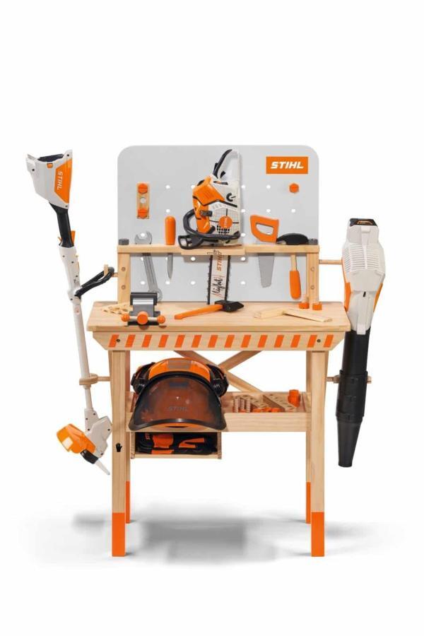 Kinderwerkbank (Holz) inkl. Holzspielzeug und Geräten (SET)