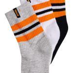 Kindersocken Gr. 25-27 3er Set STRIPES Schwarz / Weiß/ Grau