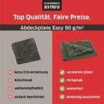 Abdeckplane Easy 90g/m² Gewebeplane Allzweckplane ca. Größe 4x6 m Farbegrün – Bild 4