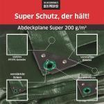 Abdeckplane Super 200g/m² Gewebeplane ca. Größe 10x12 m Farbegrün – Bild 2
