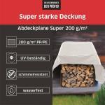 Abdeckplane Super 200g/m² Gewebeplane ca. Größe 4x8 m Farbeweiß – Bild 3