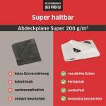 Abdeckplane Super 200g/m² Gewebeplane ca. Größe 4x8 m Farbeweiß – Bild 4
