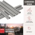 15 Premium Klemmschienen für Sichtschutzstreifen Farbe hellgrau ~RAL 7040 – Bild 4