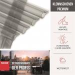 15 Premium Klemmschienen für Sichtschutzstreifen Farbe transparent – Bild 4