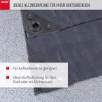 Abdeckplane Profi 140g/m² Gewebeplane ca. Größe 5x8 m Farbeanthrazit – Bild 5