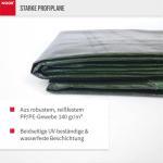 Abdeckplane Profi 140g/m² Gewebeplane ca. Größe 2x3 m Farbegrün – Bild 3