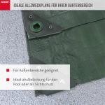 Abdeckplane Profi 140g/m² Gewebeplane ca. Größe 2x3 m Farbegrün – Bild 5