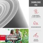 Sichtschutzstreifen PVC Zaunblende 0,19x35 m Zaun Farbe hellgrau (RAL 7040) – Bild 4
