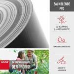 Sichtschutzstreifen PVC Zaunblende 0,19x35 m Zaun Farbe steingrau (RAL 7030) – Bild 4