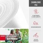 Sichtschutzstreifen PVC Zaunblende 0,19x35 m Zaun Farbe weiss (RAL 9010) – Bild 3