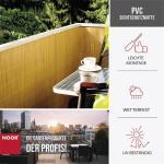 Sichtschutzmatte PVC Sichtschutz Kunststoff 3m ca. Größe 0,90x3 m Farbebambus – Bild 4