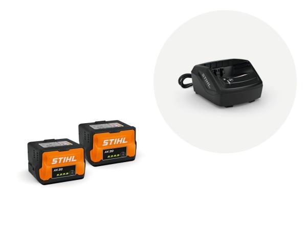 Starter Set mit 2x Akku AK 20 und Ladegerät AL 101