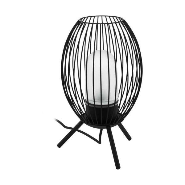 Eglo FUSIGNANO E27 Außen-Tischleuchte Ø265mm Schwarz Weiss IP44