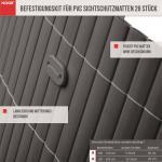 Befestigungskit für PVC Sichtschutzmatten 26 Stück Farbe anthrazit – Bild 3