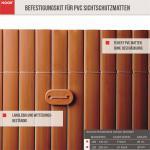 Befestigungskit für PVC Sichtschutzmatten 26 Stück Farbe braun – Bild 3