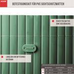 Befestigungskit für PVC Sichtschutzmatten 26 Stück Farbe grün – Bild 3