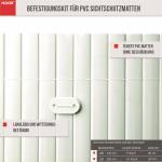 Befestigungskit für PVC Sichtschutzmatten 26 Stück Farbe weiß – Bild 3
