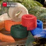 Jute Dekoband Wickelstreifen Juteband ca. Größe 12 x 1000 cm Farbeblau – Bild 3