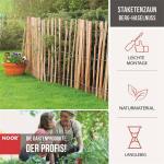 Staketenzaun aus Berg-Haselnuss 0,9x10 m 8-10cm – Bild 5